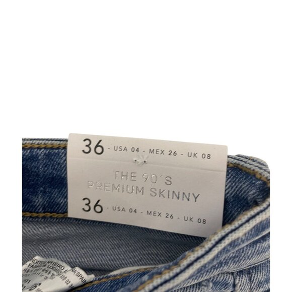 Stradivarius Womens Skinny Jeans EU 36 US 4 High Waist Blue Denim 4858/747 NWT - Picture 3 of 16